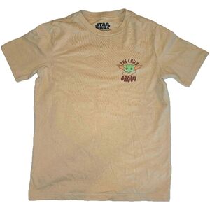EUC Beige Star Wars Grogu Kids T-Shirt size M 8